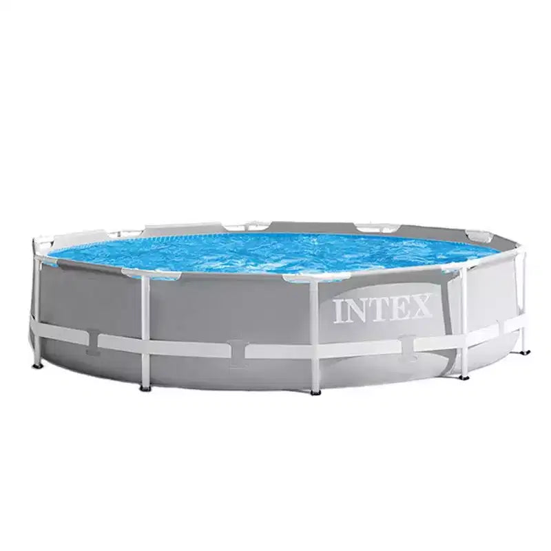 Piscine Intex 3,05 m x 3,05 m x 76 cm avec bâche de protection ronde de 3,05 m et cartouche filtrante