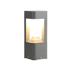 Lampe de poteau de jardin en métal noir à lumière chaude