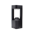 Lampe de poteau de jardin en métal noir à lumière chaude