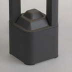 Lampe de poteau de jardin en métal noir à lumière chaude