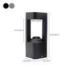 Lampe de poteau de jardin en métal noir à lumière chaude