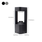 Lampe de poteau de jardin en métal noir à lumière chaude