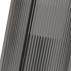 Lampes solaires cylindriques en métal noir pour poteaux extérieurs