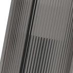 Lampes solaires cylindriques en métal noir pour poteaux extérieurs