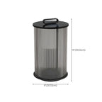 Lampes solaires cylindriques en métal noir pour poteaux extérieurs