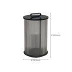 Lampes solaires cylindriques en métal noir pour poteaux extérieurs