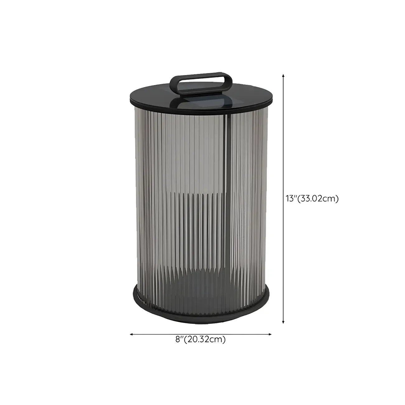 Lampes solaires cylindriques en métal noir pour poteaux extérieurs