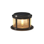 Lampe de poteau cylindrique en verre à rayures horizontales et verticales