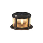 Lampe de poteau cylindrique en verre à rayures horizontales et verticales