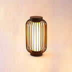 Lampes solaires d'extérieur à cage métallique noire