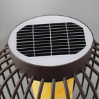 Lampes solaires d'extérieur à cage métallique noire