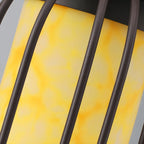 Lampes solaires d'extérieur à cage métallique noire
