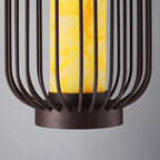 Lampes solaires d'extérieur à cage métallique noire