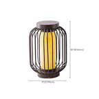 Lampes solaires d'extérieur à cage métallique noire