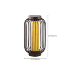Lampes solaires d'extérieur à cage métallique noire