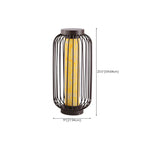 Lampes solaires d'extérieur à cage métallique noire
