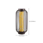 Lampes solaires d'extérieur à cage métallique noire