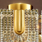 Suspension îlot de luxe en métal doré avec accents de verre