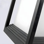 Lampe LED moderne en métal noir pour poteau de clôture extérieure