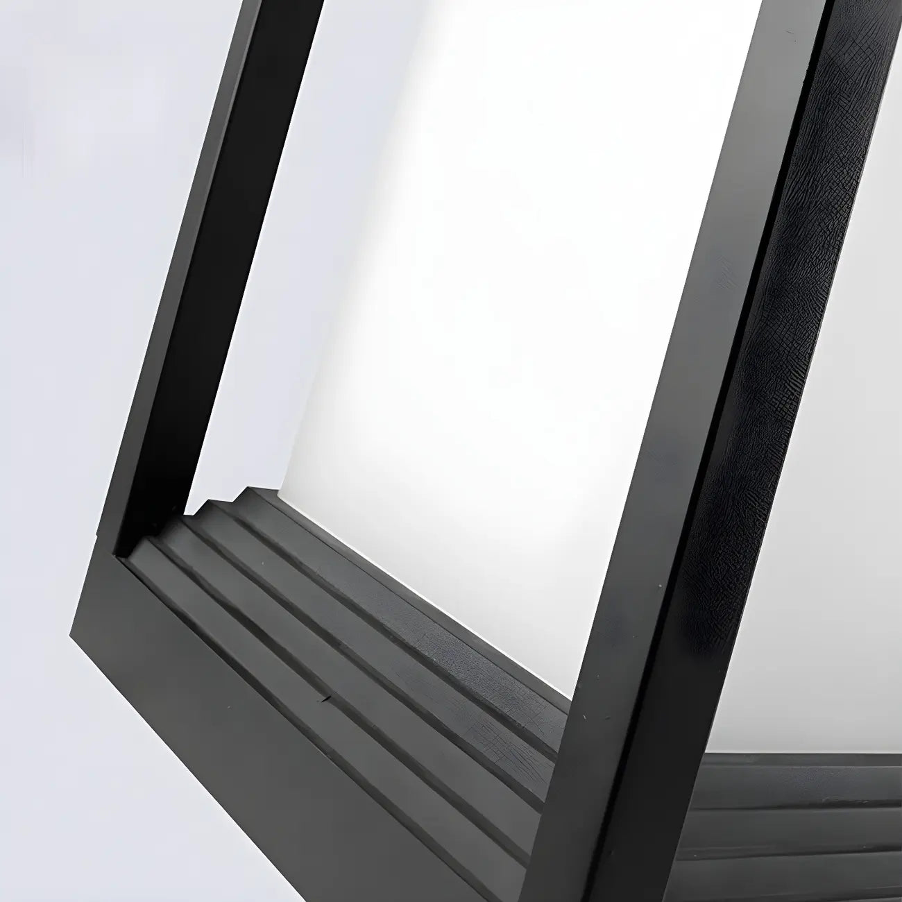 Lampe LED moderne en métal noir pour poteau de clôture extérieure