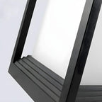 Lampe LED moderne en métal noir pour poteau de clôture extérieure