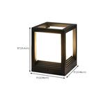 Lampe LED moderne en métal noir pour poteau de clôture extérieure