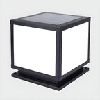 Lampadaires solaires extérieurs carrés noirs minimalistes