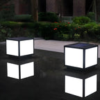 Lampadaires solaires extérieurs carrés noirs minimalistes