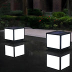 Lampadaires solaires extérieurs carrés noirs minimalistes