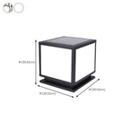 Lampadaires solaires extérieurs carrés noirs minimalistes