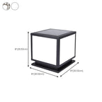 Lampadaires solaires extérieurs carrés noirs minimalistes