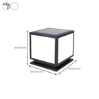 Lampadaires solaires extérieurs carrés noirs minimalistes