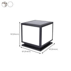 Lampadaires solaires extérieurs carrés noirs minimalistes