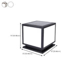 Lampadaires solaires extérieurs carrés noirs minimalistes
