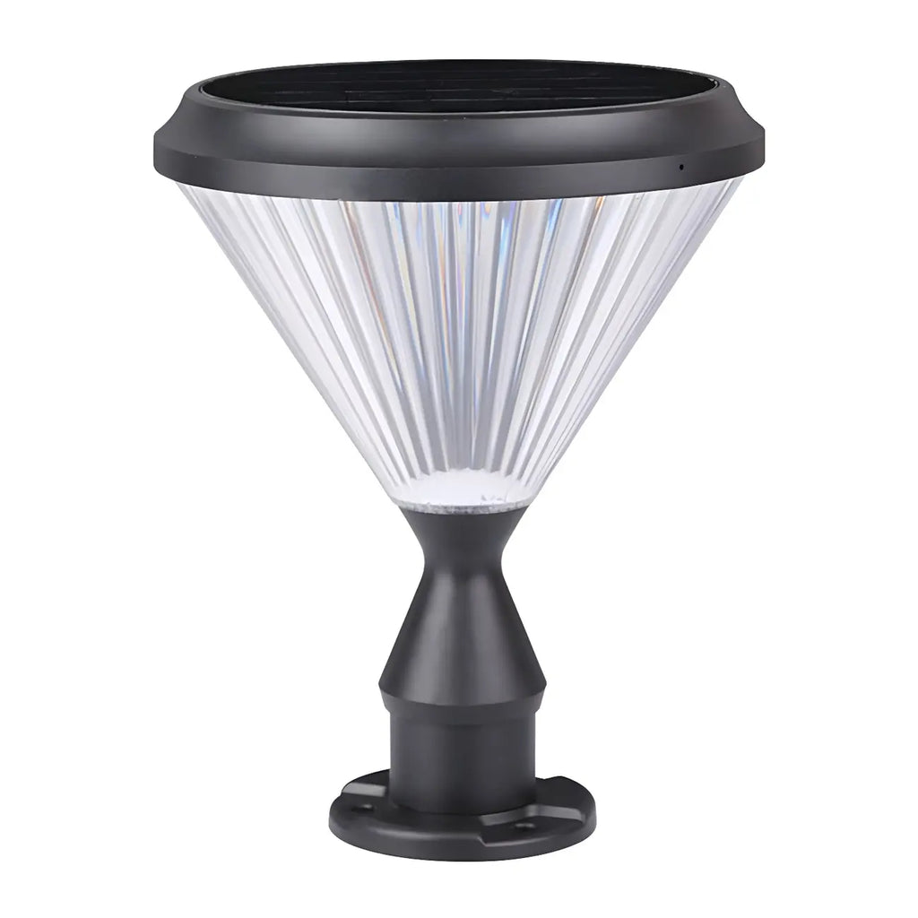 Lampes solaires d'extérieur noires en forme de diamant