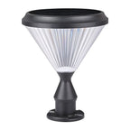 Lampes solaires d'extérieur noires en forme de diamant