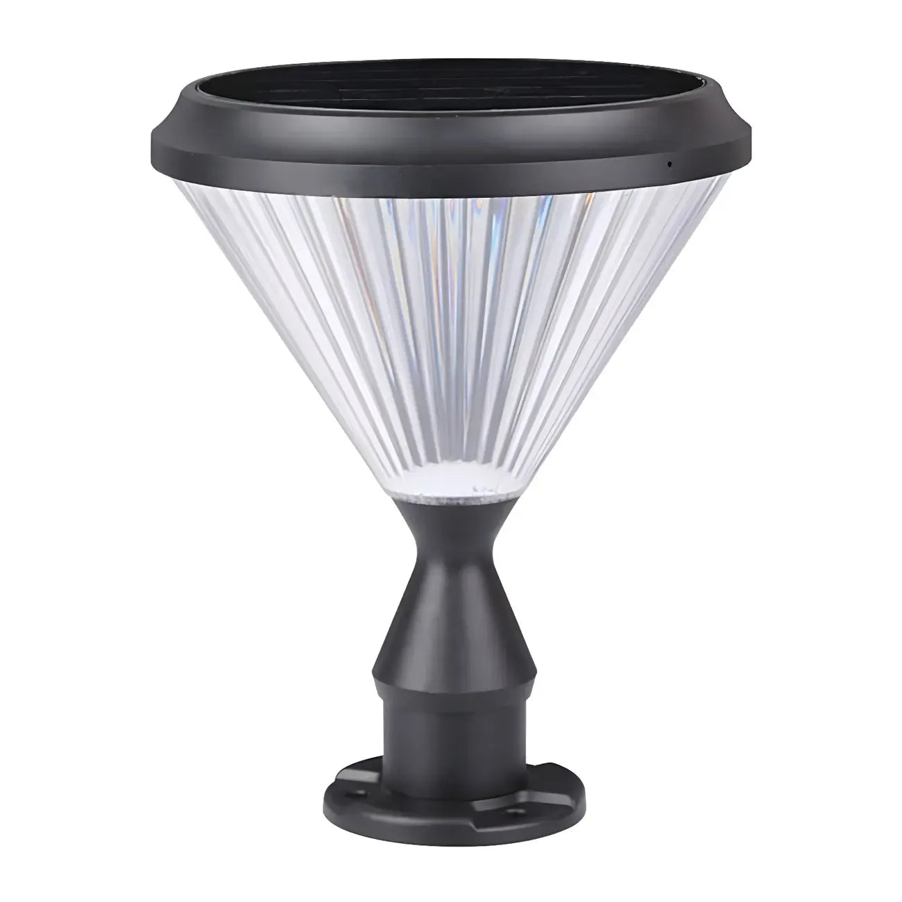 Lampes solaires d'extérieur noires en forme de diamant