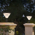 Lampes solaires d'extérieur noires en forme de diamant