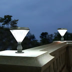 Lampes solaires d'extérieur noires en forme de diamant