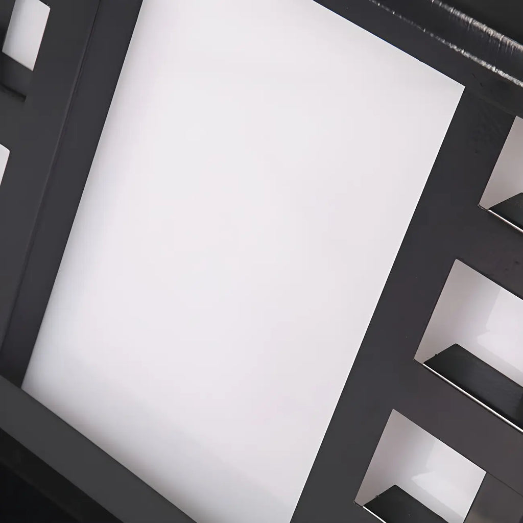 Lampes solaires d'extérieur en forme de lanterne en métal noir
