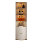 Casier à vin d'angle moderne en bois blanc avec porte