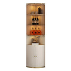 Casier à vin d'angle moderne en bois blanc avec porte