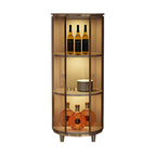 Casier à vin d'angle moderne en bois blanc avec porte