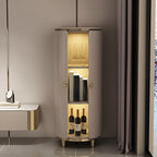 Casier à vin d'angle moderne en bois blanc avec porte