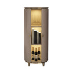Casier à vin d'angle moderne en bois blanc avec porte