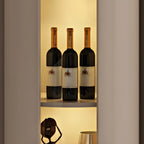 Casier à vin d'angle moderne en bois blanc avec porte