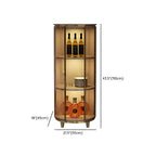 Casier à vin d'angle moderne en bois blanc avec porte