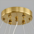 Suspension géométrique luxueuse en verre transparent pour îlot de cuisine