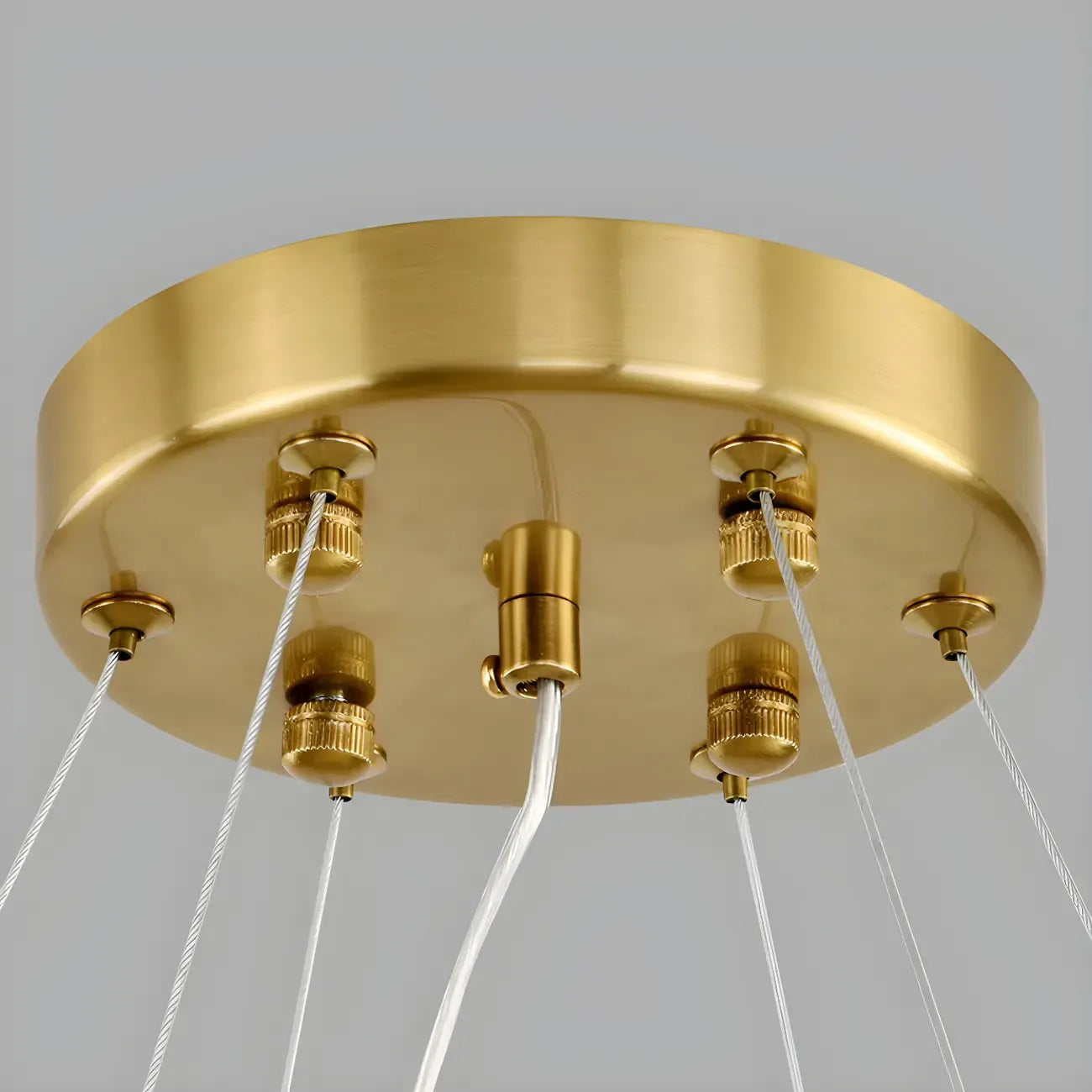 Suspension géométrique luxueuse en verre transparent pour îlot de cuisine