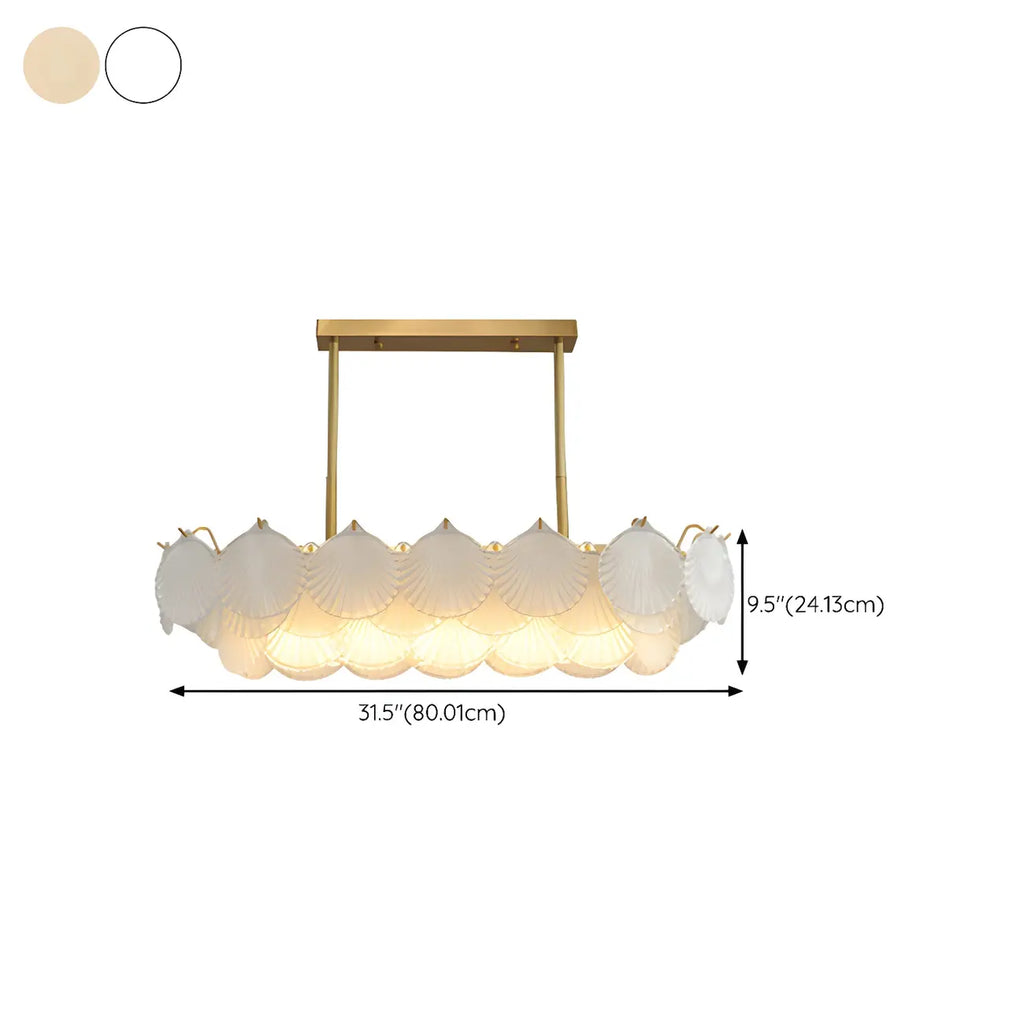 Suspension géométrique luxueuse en verre transparent pour îlot de cuisine